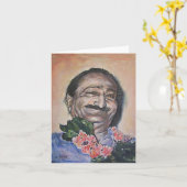 Kuchen im Pfirsich Notecard Karte (Gelbe Blume)