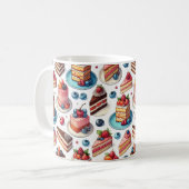 Kuchen in deinem Gesicht Kaffeetasse (Vorderseite Links)