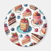 Kuchen in deinem Gesicht Magnet (Vorne)