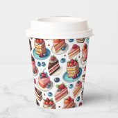 Kuchen in deinem Gesicht Pappbecher (Rückseite)