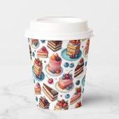 Kuchen in deinem Gesicht Pappbecher (Vorderseite)