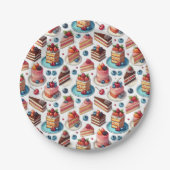 Kuchen in deinem Gesicht Pappteller (Vorderseite)