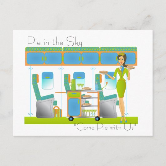 Kuchen in der Sky Airline Postkarte (Vorderseite)