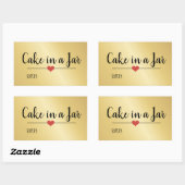Kuchen in einem Glas Gold Urlaub Rechteckiger Aufkleber (Blatt)