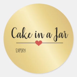 Kuchen in einem Glas Gold Urlaub Runder Aufkleber