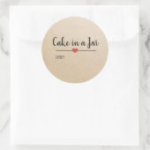 Kuchen in einem Jar-Kraftskript benutzerdefiniert  Runder Aufkleber (Tasche)