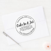 Kuchen in einem Jar Runder Aufkleber (Umschlag)