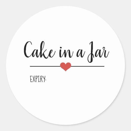 Kuchen in einem weißen Jar-Skript Runder Aufkleber (Vorderseite)
