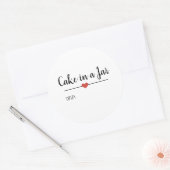 Kuchen in Jar weiß Runder Aufkleber (Umschlag)