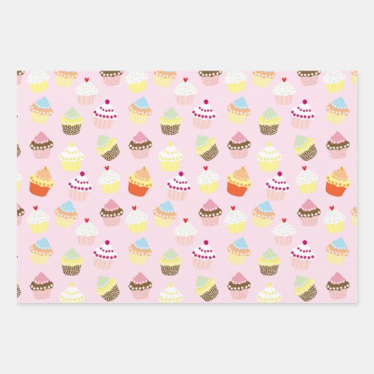 Kuchen in rosa geschenkpapier set (Vorderseite 2)