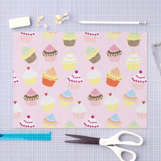 Kuchen in rosa seidenpapier (Handwerk)