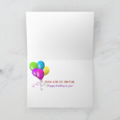 Kuchen in rotem Schuh auf weißem Pelz Karte (Innenseite)