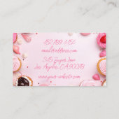 Kuchen in sanften Farben und Süßigkeiten Visitenkarte (Rückseite)