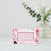 Kuchen in sanften Farben und Süßigkeiten Visitenkarte (Stehend Vorderseite)