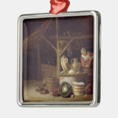 Küchen-Innenraum Silbernes Ornament (Links)