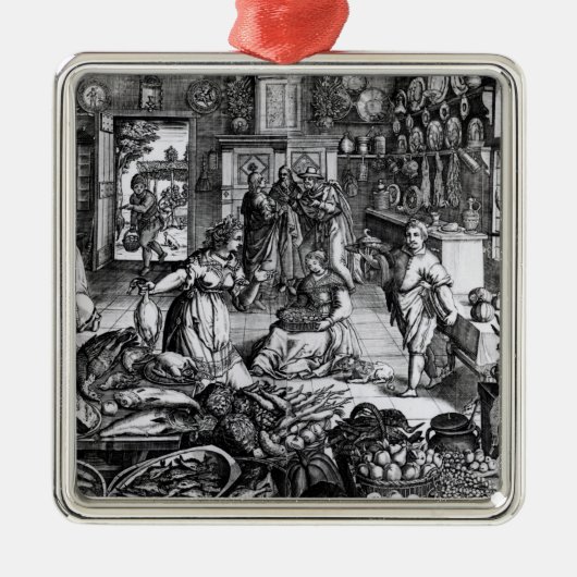 Küchen-Innenraum Silbernes Ornament (Vorne)