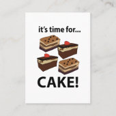 Kuchen ist Zeit für Kuchen Visitenkarte (Vorderseite)