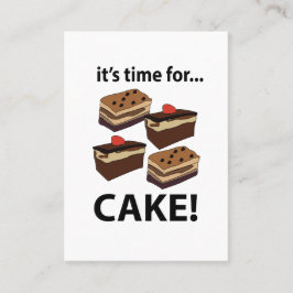 Kuchen ist Zeit für Kuchen Visitenkarte