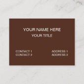 Kuchen ist Zeit für Kuchen Visitenkarte (Rückseite)