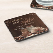 Küchen-Kaffee-Vibes Geschenk für Sie Getränkeuntersetzer (Linke Seite)