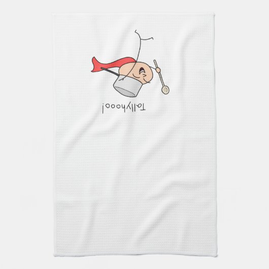 "Küchen-Kapriolen" Geschirrtuch (Vertikal)