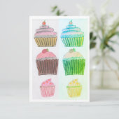 Kuchen-Karte Dankeskarte (Stehend Vorderseite)