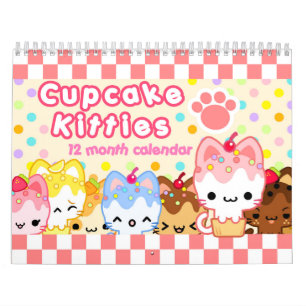 Kuchen-Kätzchen-Kalender Kalender