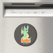 Kuchen (Katze + Kuchen) Niedlicher Kreis und Quadr Magnet (In Situ (Geschirrspüler))