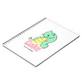 Kuchen (Katze + Schlange) Niedliches Notebook /Jou Notizblock (Linke Seite)