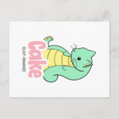 Kuchen (Katze +Schlange) Postkarte (Vorderseite)