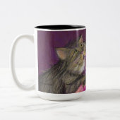 Kuchen-Katzen-Tasse Zweifarbige Tasse (Links)