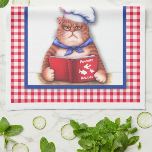 Küchen-Katzen-Tuch Geschirrtuch (Gefaltet)