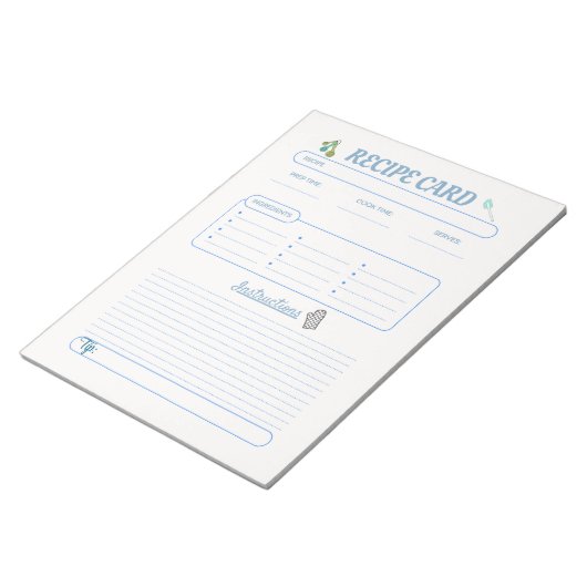 Küchen Keepsakes Ihr kulinarisches Rezept Kreation Notizblock (angewinkelt)