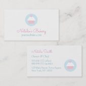 Kuchen-kleine Herz-Gebäck-Bäckerei-Visitenkarten Visitenkarte (Vorne/Hinten)