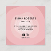 Kuchen Konditorei Backbäckerei Beutel Niedlich ros Quadratische Visitenkarte (Rückseite)