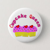 "Kuchen-Königin-" T - Shirts und Geschenke Button (Vorderseite)