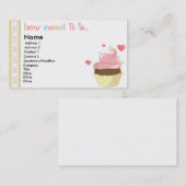 Kuchen-Kontakt-Karte Visitenkarte (Vorne/Hinten)