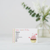 Kuchen-Kontakt-Karte Visitenkarte (Stehend Vorderseite)