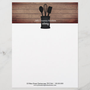 Küchen-Kruke Rustikales Holz Catering Restaurant E Briefbogen