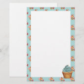 Kuchen-Kuchen-Gebäck Briefpapier (Vorne/Hinten)