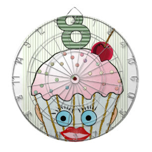 Kuchen-Kuchen-Geburtstags-Muster-Gesichts-Auge Dartscheibe