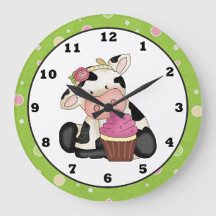 Kuchen-Kuh-Uhr Große Wanduhr