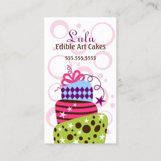 Kuchen-Kunst-Bäckerei Visitenkarte (Vorderseite)