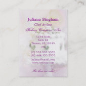 Kuchen-Kunst II - vertikale Art Visitenkarte (Rückseite)