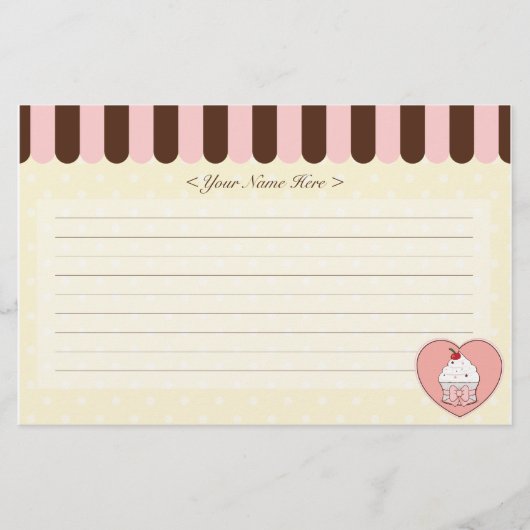 Kuchen-Liebe Briefpapier (Vorderseite)