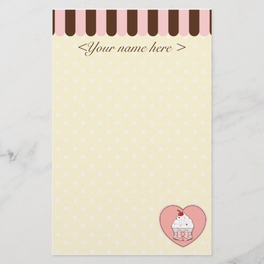 Kuchen-Liebe Briefpapier (Vorderseite)