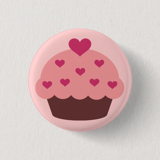 Kuchen-Liebe-Knopf Button (Vorderseite)
