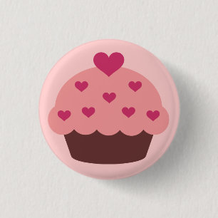 Kuchen-Liebe-Knopf Button