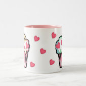 Kuchen-Liebe Zweifarbige Tasse (Mittel)