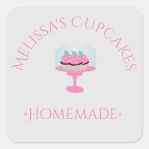 Kuchen Logo Cupcakes Aufkleber Selbstgebackene Bäc